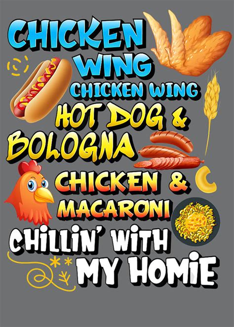 chicken wing chicken wing hot dog and bologna